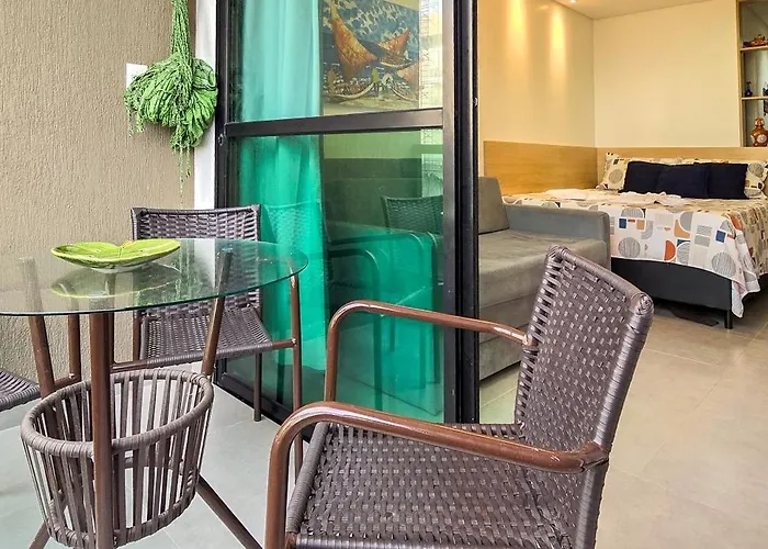 Flat Luxo 100M Da Praia, Piscina, Sauna