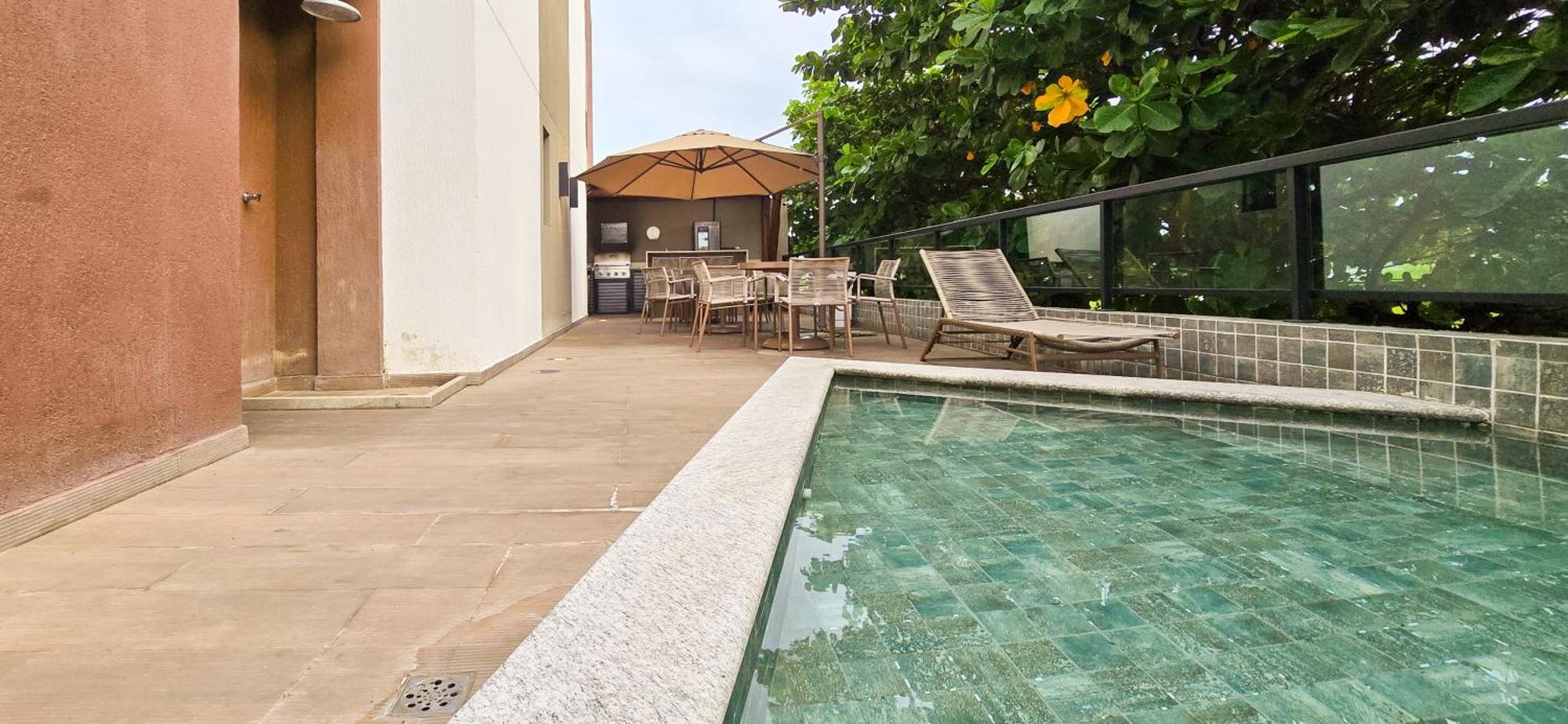 Flat Luxo 100m Da Praia, Piscina, Sauna